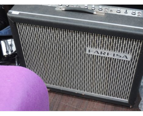 A vintage Farfisa TR 70-0S combo amp and accessories 