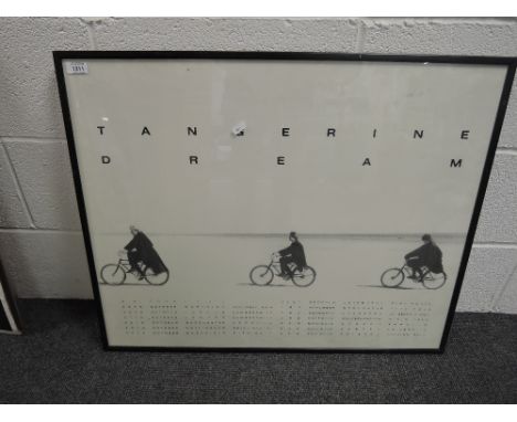 LARGE FRAMED TANGERINE DREAM TOUR POSTER - ALL UK DATES