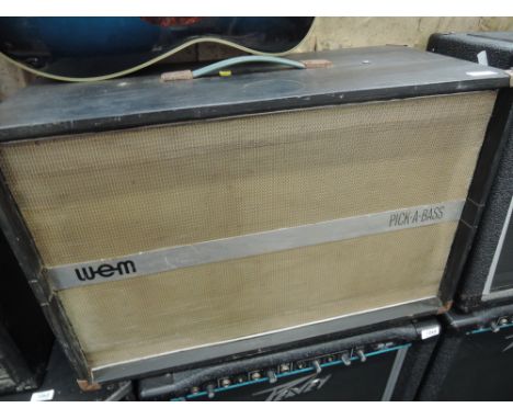 A vintage WEM Pick a Bass speaker cab