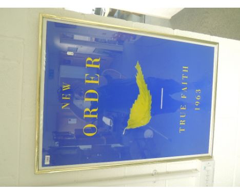 A VINTAGE NEW ORDER BAND POSTER TRUE FAITH FACTORY RECORDS