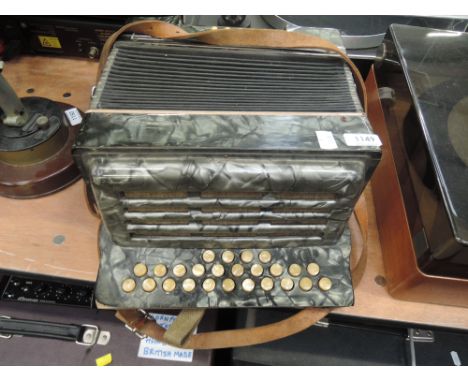 A traditional button accordion