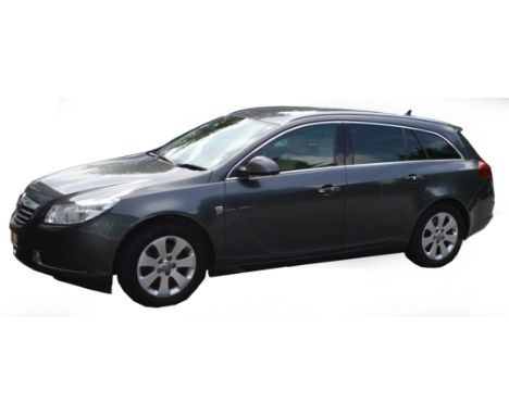 A Vauxhall Insignia estate CDTi in metallic grey, registration BV10 DLU.