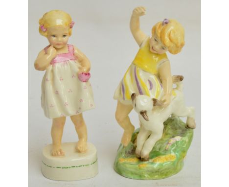 Two Royal Worcester figures modelled by FG Doughty; 3226 "Only Me" and 3416 "April". CONDITION REPORT: Appears good with no o