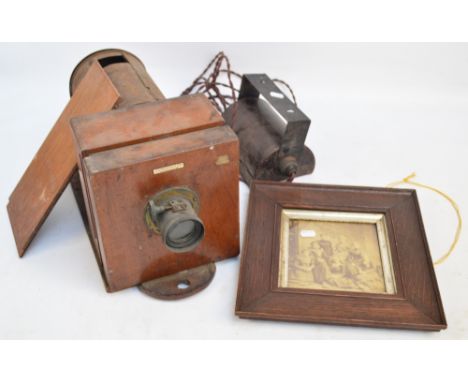 ***AMENDED DESCRIPTION*** A Lancaster Plate Camera converted into an enlarger, (missing the column and baseboard), J. Lancast