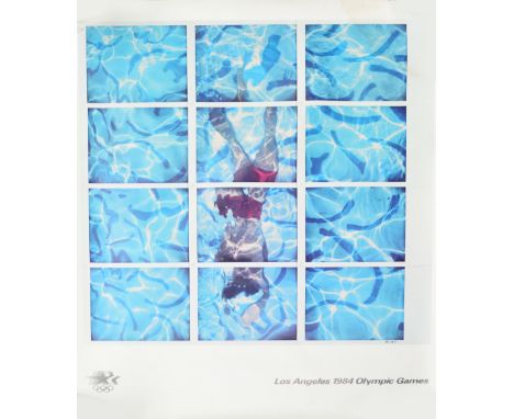 DAVID HOCKNEY (born 1937); a poster for the Los Angeles 1984 Olympic Games "Hockney Pool", 91 x 61cm, rolled. CONDITION REPOR