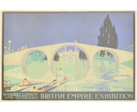 BEARD; a large poster lithograph in colours, 1923 "British Empire Exhibition", published by Waterlow & Sons Ltd, London, Duns
