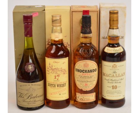 A boxed single bottle of 1972 season Knockando single malt Scotch whisky, a limited edition single bottle of Tomintoul Glenli