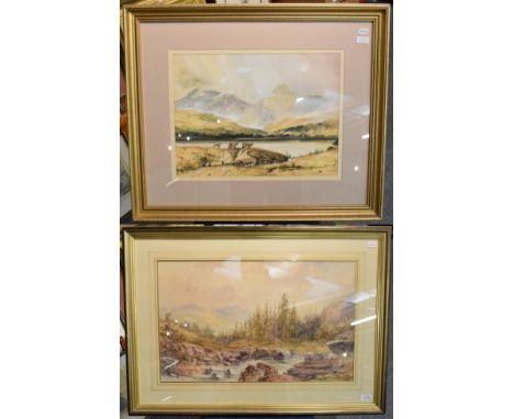 William Gray (19th century) Scottish landscape with fisherman, signed and dated (18) 96, watercolour, provenance: Old Master 