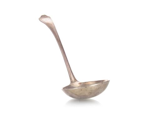 VICTORIAN SILVER SOUP LADLE, MOSHE RUBIN, LONDON 1870 engraved initial A to terminal28cm longQty: approx 219g