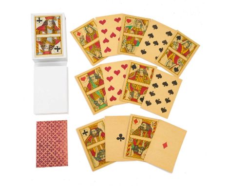 Complete deck of 52 Karl Gerich modified English Pattern playing cards, an early Gerich design, of which (according to the Tr