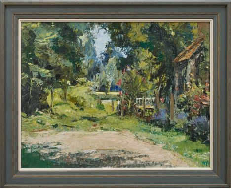 Margaret Finch Noyes (b.1932) oil on board - Summer Landscape, 40cm x 52cm, framed