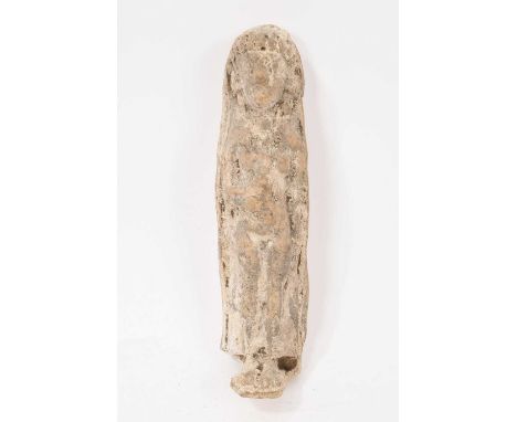 Medieval terracotta Corpus Christi, 17cm high, with note stating 'Medieval Corpus Christi, circa 1200, Sotheby's confirm this