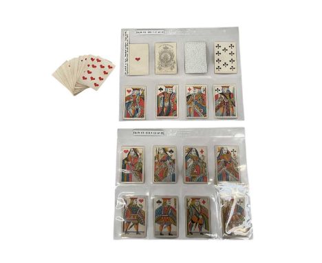 Complete deck of 52 standard D3.1 De La Rue playing cards, circa 1840, from the collection of Dudley Ollis and with his descr