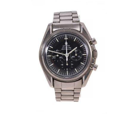 Omega Speedmaster Professional stainless steel wristwatch 'The First Watch Worn on The Moon', with 861 calibre manual p-wind 