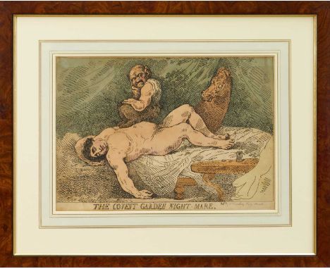 Thomas Rowlandson (1756-1827) hand coloured etching - 'The Covent Garden Night Mare', 1784, published by W. Humphrey, BM 6543