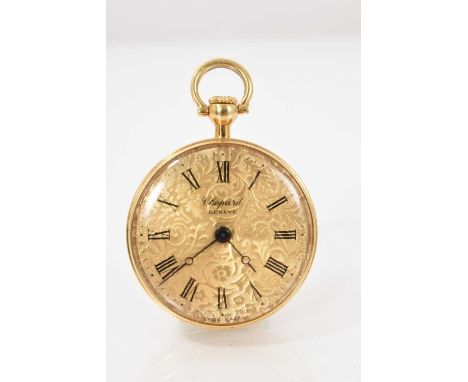 Chopard 18ct gold fob watch with 17 jewel Chopard movement, in 18ct gold case, 29mm diameter.Runs, winds and changes hands co