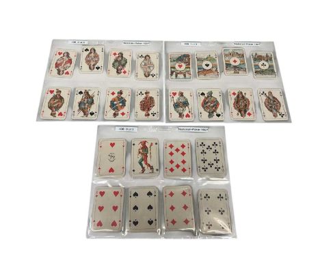 Deck of 53 National Poker playing cards, with traditional characters from Hungarian history and double ended scenic aces of H