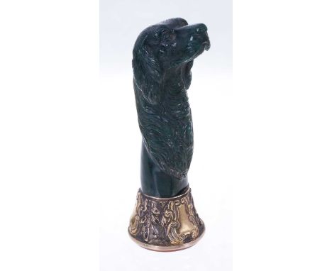 Good quality 19th century desk seal with an intaglio carved carnelian depicting an antelope in yellow metal mount and a carve
