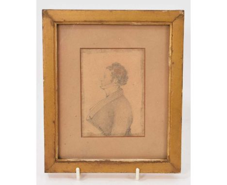 Regency Anglo Indian school pencil portrait of a gentleman, named indistinctly verso as Henry....Bengal Civil Service...at Ca