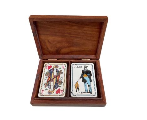 Mint deck of the Venice Simpleton Orient Express playing cards, designed in the studio of Gerard Gallet, 1984, with images in