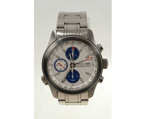 Bremont CT130 special edition SO15 stainless steel chronometer wristwatch with automatic movement on stainless steel bracelet