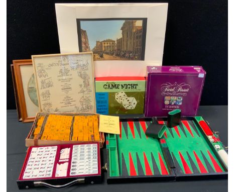 A Chinese Mahjong set;  others;  Family Game Night;  Trivial Pursuit TV edition;  The Grand Jubilee Match at Lords 1837, colo