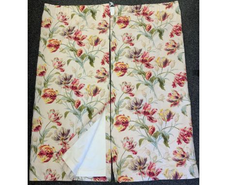 Pair of Laura Ashley curtains, Gosford, 117cm wide x 140cm long 