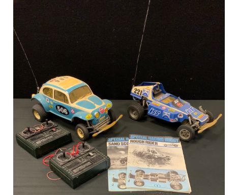 Radio Control Cars - a Vintage Tamiya Rough Rider 1:10 scale Special Racing Buggy another Sand Scorcher Baja Bug, both with A