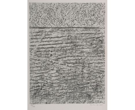 Ernst, Max (1891-1976) "o.T." (Abstraktion) Farblithographie, 60/77, u. sign./num., verso bez./Montierungsreste, PM 24,8x18,5