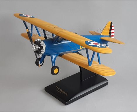 1/24 scale display model of US Navy PT/17 Stearman, produced by Boeing Management company, boxed with packaging. 