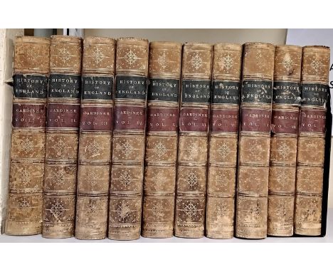 Gardiner, Samuel R. - History of England, in ten volumes, published Longmans, Green &amp; Co, London 1883, with leather bindi