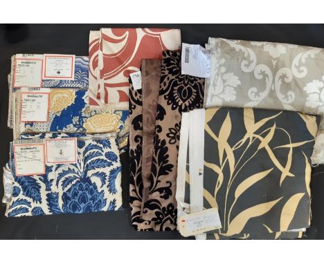 Quantity of good quality designer furnishing fabric remnants  including pieces by Brunschwig &amp; Fils, JAB, Harlequin, Wemy