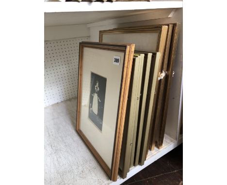 Twelve framed prints to include: Siegfried Sassoon, A woman feeding two cats (Memoirs of a Fox-Hunting Man); Sigmund Sontinn,
