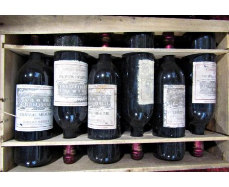 Twelve bottles of 1989 Chateau Meaume Bordeaux Superieur red wine 