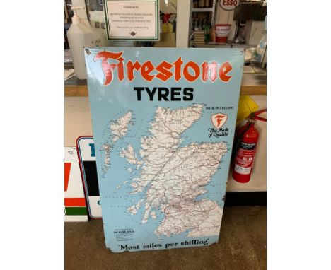 FIRESTONE ENAMEL SIGN MAP OF SCOTLANDWe highly recommend that you view in person any potential purchase and take time to insp