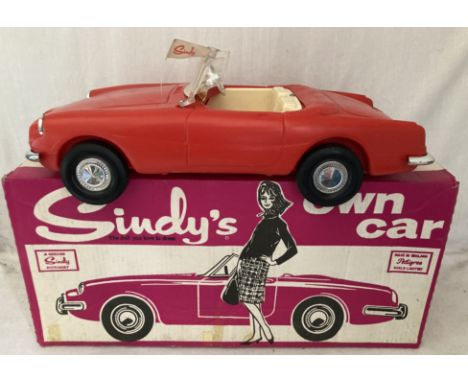 Sindy: A boxed Pedigree Toys, Sindy's Own Car, MGB Sports Car, circa 1960s. In very good original condition complete with aer