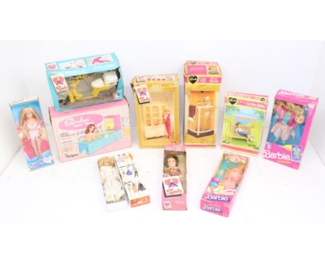 Dolls: A collection of assorted boxed Sindy and Barbie items to comprise: Sindy Party Girl doll boxed, Barbie Happy Birthday 