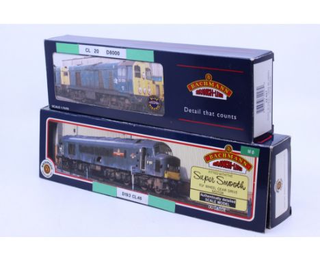 Bachmann: A pair of boxed Bachmann, OO Gauge diesel locomotives, to comprise: Type 4 Peak Diesel (Class 46) D193 BR Green, Re