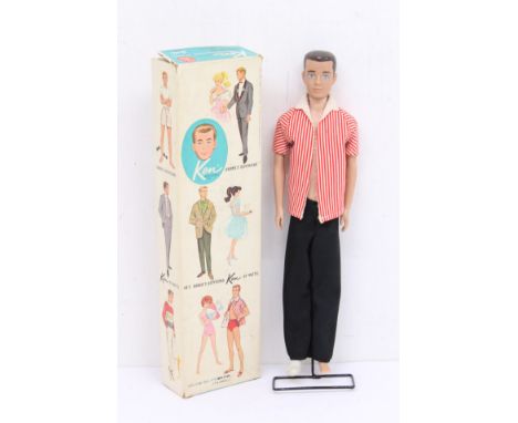 Ken: A boxed Mattel, Ken, Barbie's Boyfriend, Brunette, Stock No. 750. Original box, damage to box. Contents in a good condit