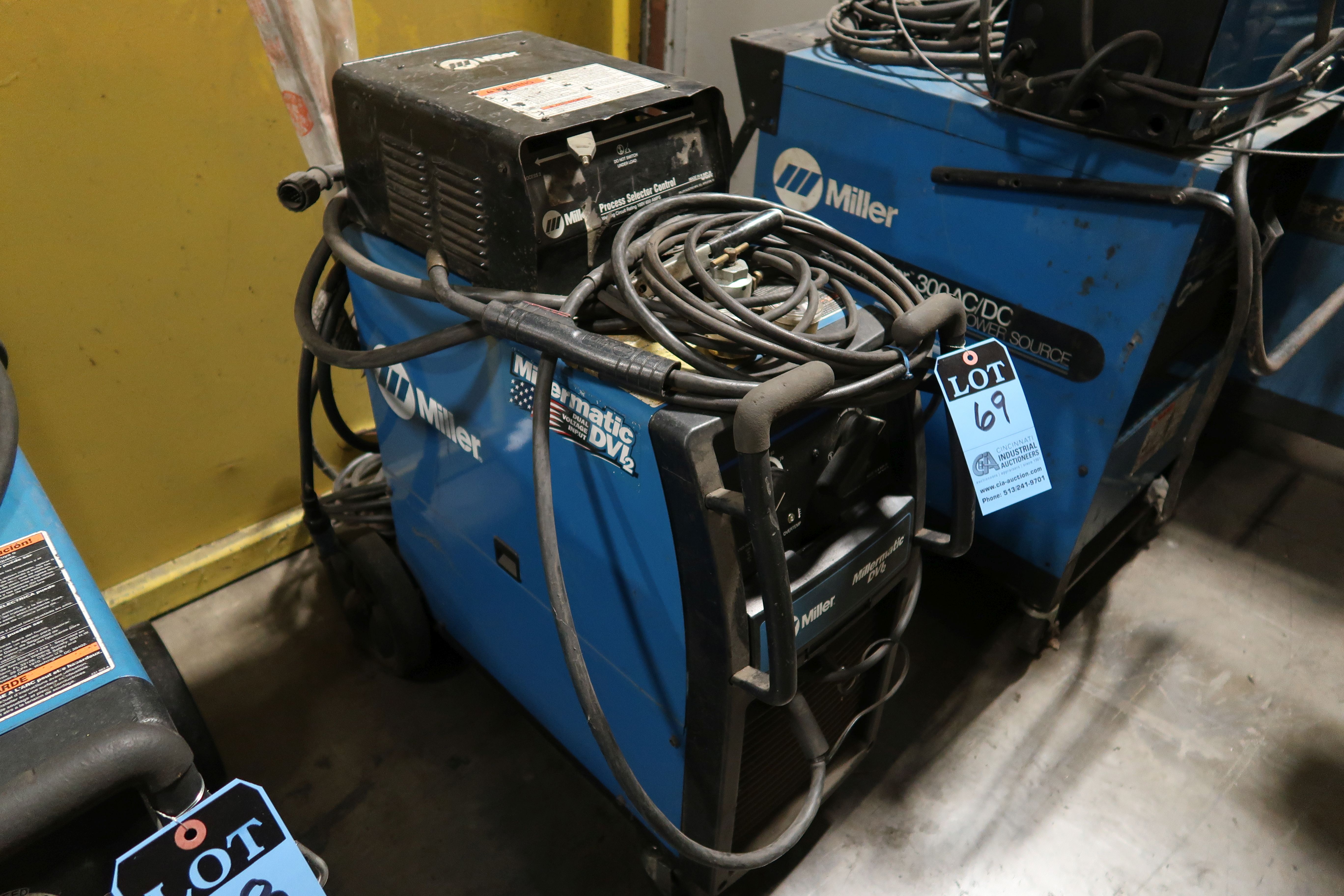 150 AMP MILLER DVI-2 MIG WELDER WITH MILLER PROCESS SELECTOR CONTROL