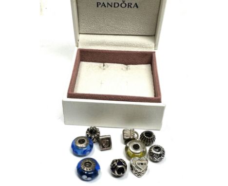 Ten Silver Assorted Charms By Pandora (31g) 
