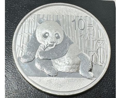 2015 Chinese Panda 1oz .999  Silver 10 Yuan Coin 