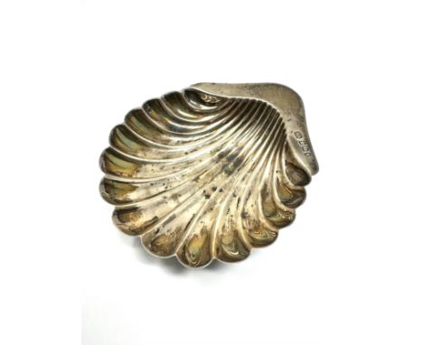 Hallmarked silver oyster shell dish Sheffield silver hallmarks 