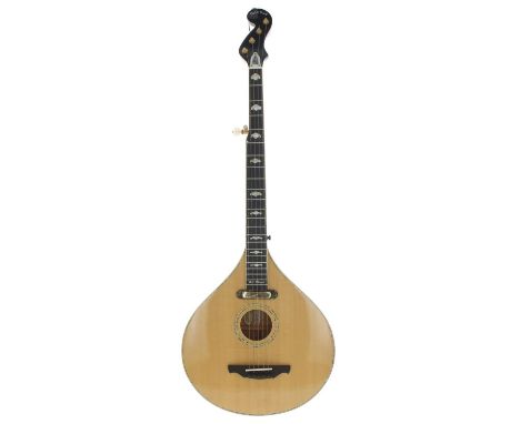 Contemporary Pat Cloud built Gold Tone banjola, bearing the maker's trademark label inscribed Model PC Banjola, ser. no. 2111