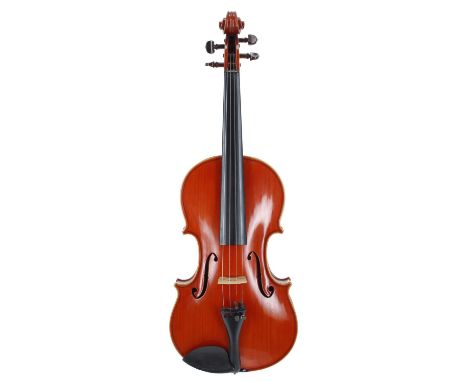 Good modern Italian violin by and labelled Aldo Zani-Fece-Cesena, 1974 and signed by the maker on the label,&nbsp;the two pie