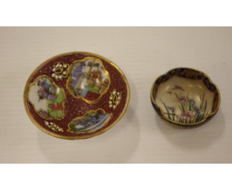 Two small Japanese hand painted ceramic dishes including Satsuma, 6.8cm diameter (largest)