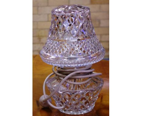 Good Webb and Corbett cut crystal side table lamp H31cm approx