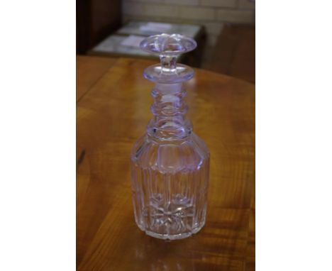 Georgian cut glass decanter 27cm high
