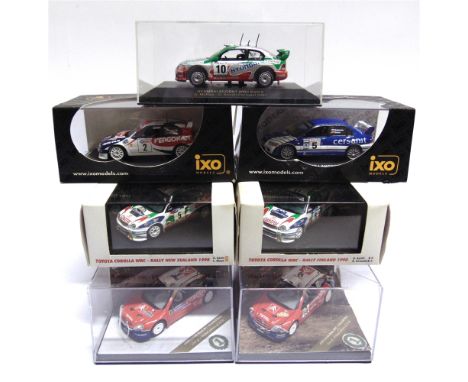 SEVEN 1/43 SCALE DIECAST MODEL RALLY CARS  by Ixo (3) and Vitesse (4), each boxed. 