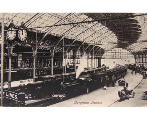 POSTCARDS - MAINLY TOPOGRAPHICAL  Approximately forty-six cards, including views of Brighton Station; Invergordon Railway Sta